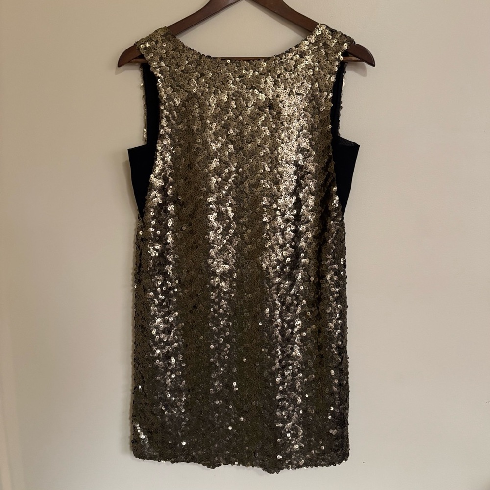 OAK + FORT Gold Sequin Mini Dress